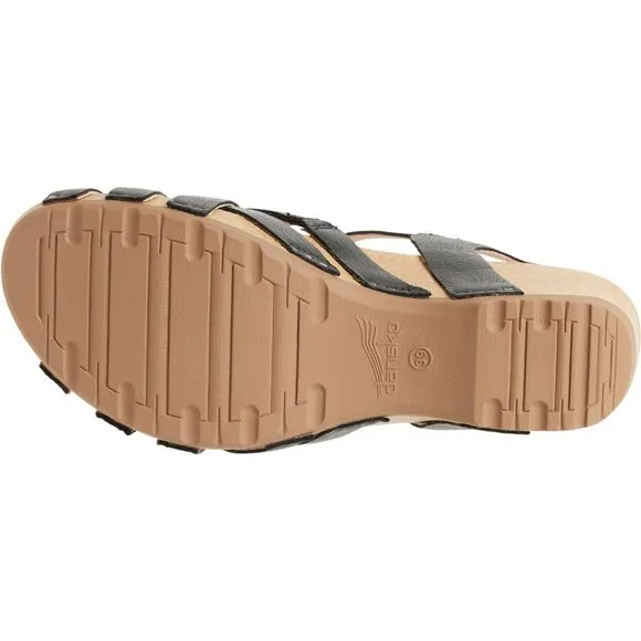 NEW Dansko Tinley Wedge Sandals - Leather black For Women 253