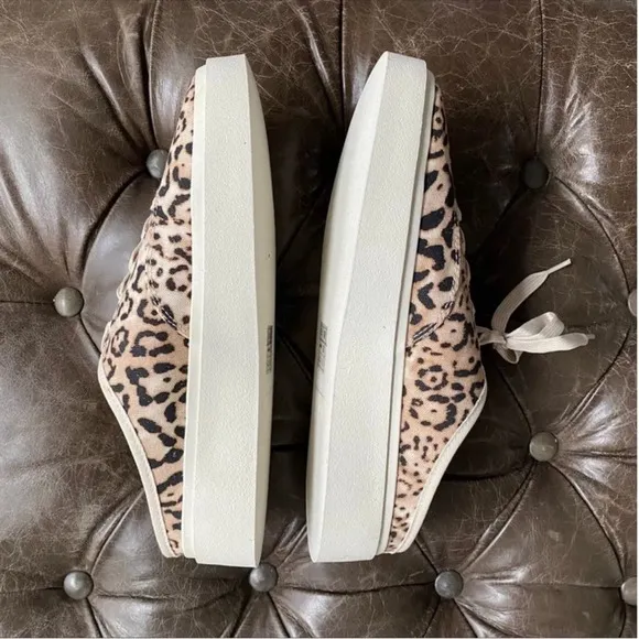 NEW Dolce Vita × CLEAR Vanie platform sneakers 8.5 Leopard Print slip on shoe