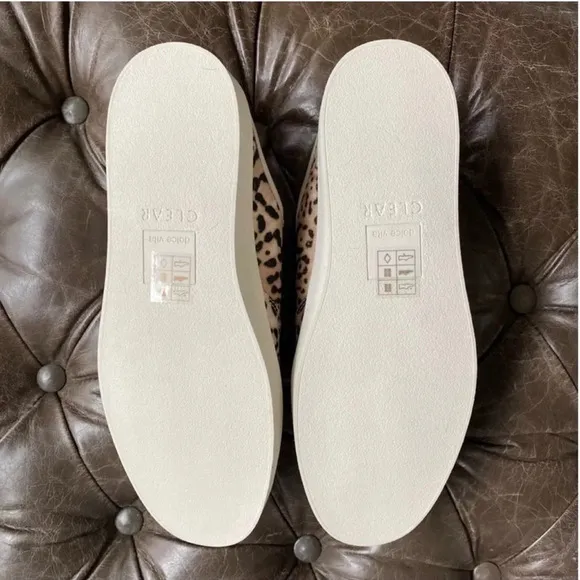 NEW Dolce Vita × CLEAR Vanie platform sneakers 8.5 Leopard Print slip on shoe