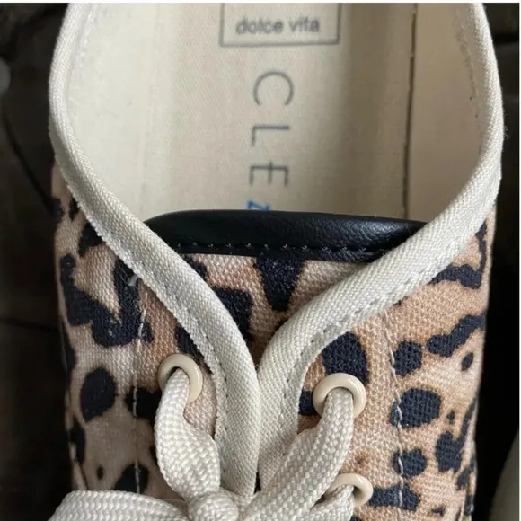 NEW Dolce Vita × CLEAR Vanie platform sneakers 8.5 Leopard Print slip on shoe