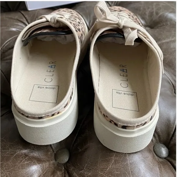 NEW Dolce Vita × CLEAR Vanie platform sneakers 8.5 Leopard Print slip on shoe