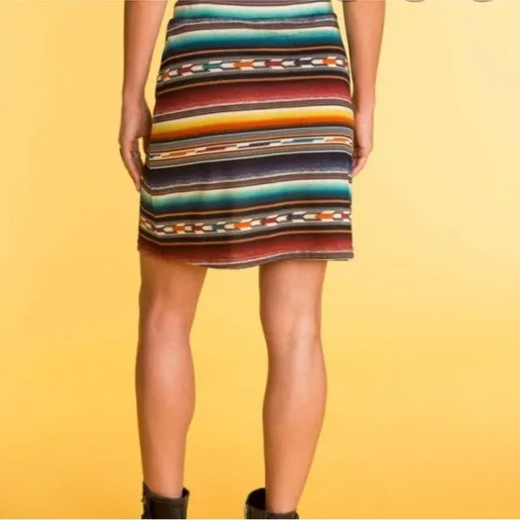 New Double D Ranch Arizona Highway Southwestern Sarape Print Mini Skirt | XL