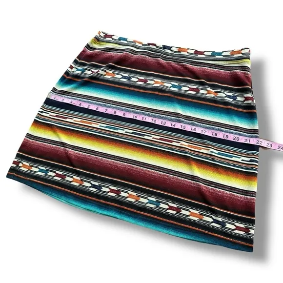 New Double D Ranch Arizona Highway Southwestern Sarape Print Mini Skirt | XL