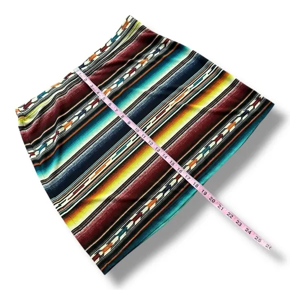 New Double D Ranch Arizona Highway Southwestern Sarape Print Mini Skirt | XL