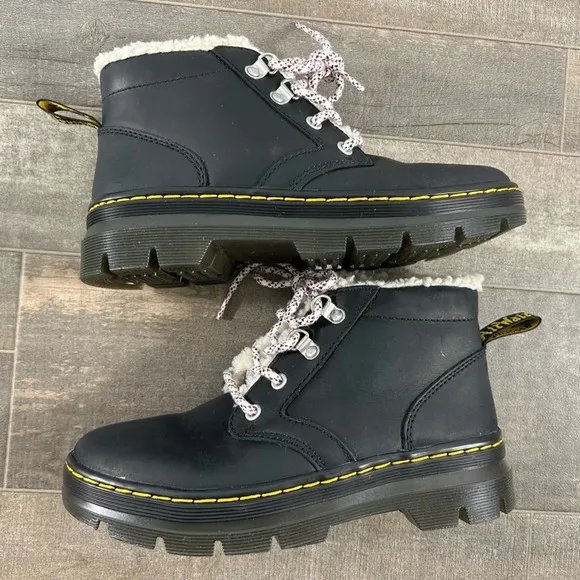 NEW Dr. Martens Bonny Faux Shearling Lined Casual Lace Up Boots