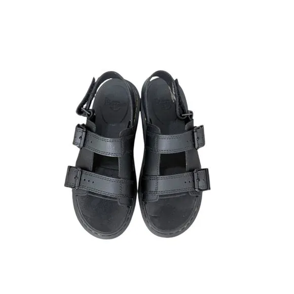 New! Dr. Martens Junior Kyle Leather Sandals in Black - Kids Size 3