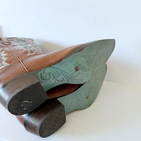 New! Durango Crush 12&quot; Western Snip Toe Cowboy Boot Golden Brown Sz 9.5 Rodeo