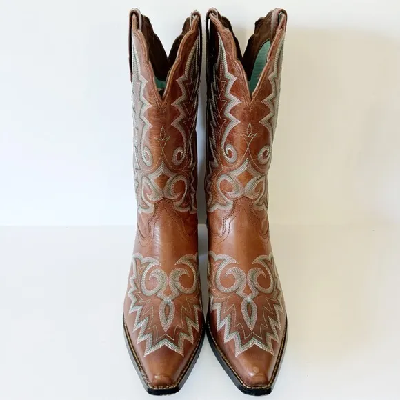 New! Durango Crush 12&quot; Western Snip Toe Cowboy Boot Golden Brown Sz 9.5 Rodeo