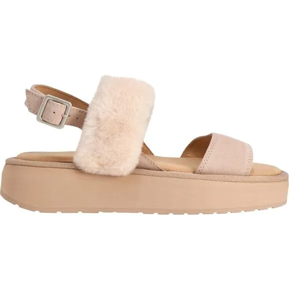 New EMU Australia Women's Genuine Sheepskin Suede Fur Platform Stinger Sandals