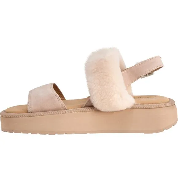 New EMU Australia Women's Genuine Sheepskin Suede Fur Platform Stinger Sandals