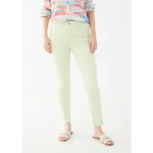 NEW FDJ women's olivia slim ankle frayed jeans in mojito green