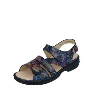 NEW FINN COMFORT women's gomera sandals in dark blue irpino