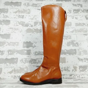 NEW Franco Sarto Marsala Brown Faux Leather Tall Riding Boots M941