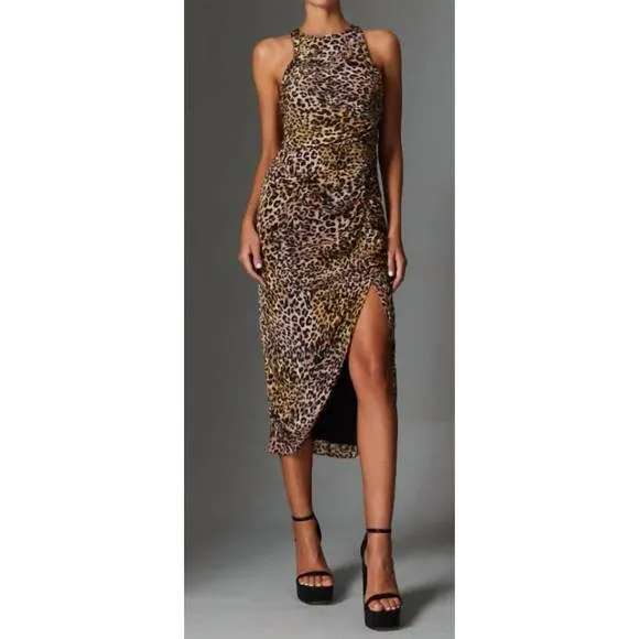 NEW GILNER FARRAR mel dress in panthera