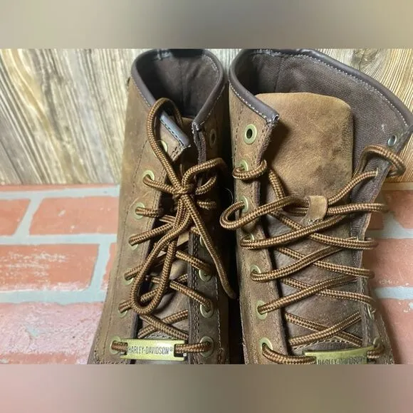 NEW Harley Davidson # D93192 Brown Leather Ankle Boot Riding Biker Boots 13