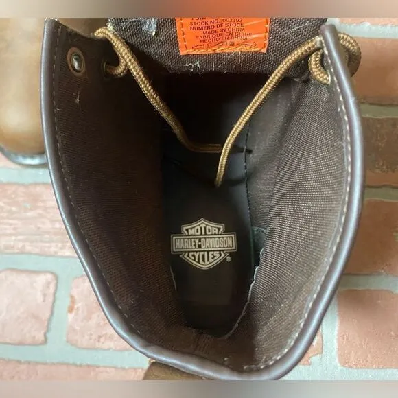 NEW Harley Davidson # D93192 Brown Leather Ankle Boot Riding Biker Boots 13