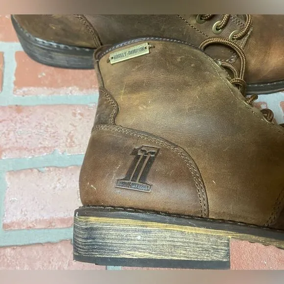 NEW Harley Davidson # D93192 Brown Leather Ankle Boot Riding Biker Boots 13