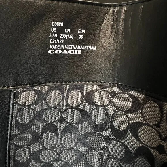 New In Box Coach Coach Women's Farrah Black Leather Riding Boots Size 5.5 Women