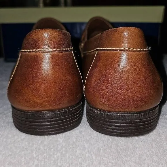 New in Box Giorgio Brutini Leather Loafer Tassels Buckskin Brown Size Mens 10
