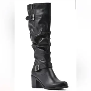 *NEW IN BOX* Womens White Mountain Desirable Knee High Boots Size 7.5‎