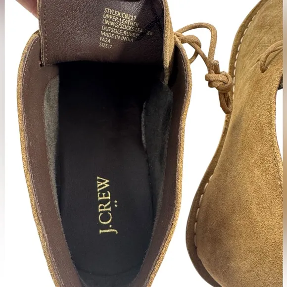 New J. Crew men’s desert boots size 7