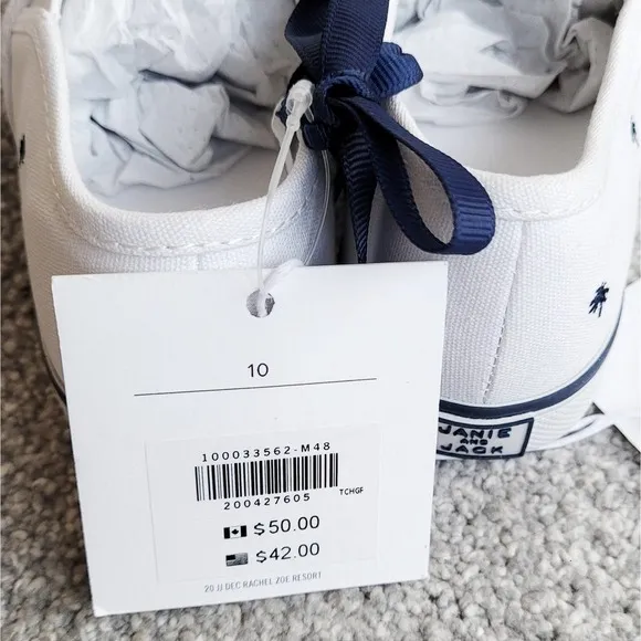 New Janie &amp; Jack 10 Rachel Zoe Resort Slip On Sneakers NWT
