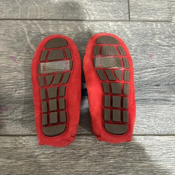 NEW • Janie and Jack • Boys Bradbury Red Suede Leather Loafers Slip On: 8 and 10