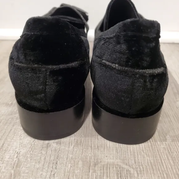 NEW JEFFREY CAMPBELL LEDGER BLACK VELVET LOAFERS