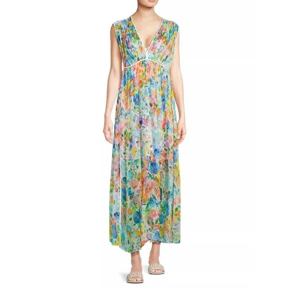 NEW JOHNNY WAS dylane maxi dress in wild blooms