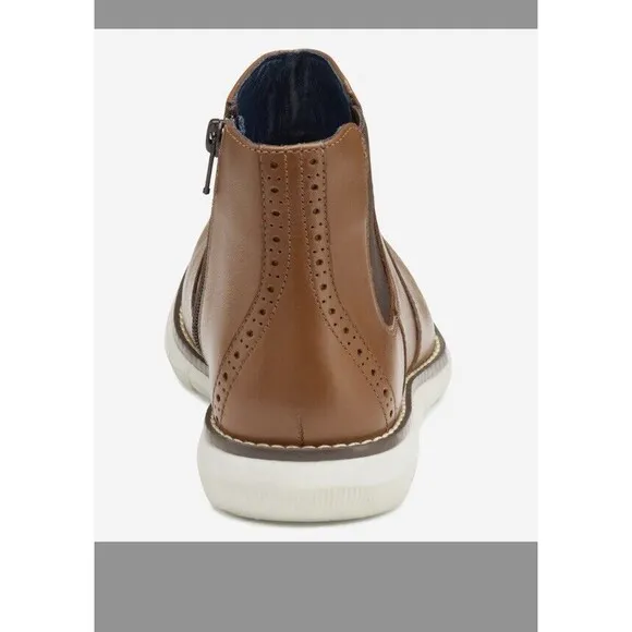 New Johnston &amp; Murphy Holden Chelsea Boots Big Boys Youth 7 Eu 38 Leather Tan