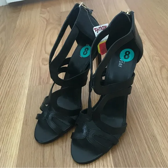 New KATE SPADE SATURDAY Stiletto Sandals *Back Zip Heels*