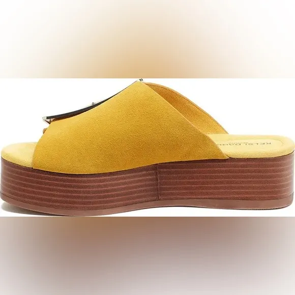 NEW Kelsi Dagger Leather Platform Sandals in Mellon
