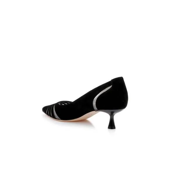 NEW L'AGENCE women's eglantine black suede in black