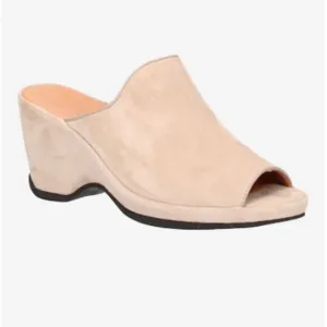 new  L'AMOUR DES PIEDS Suede Orman Heeled Dress Sandals for women Taupe