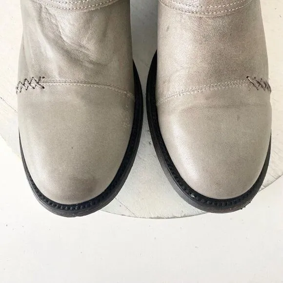 NEW Lane DUSTOFF Moto Boots Womens 10 Gray Leather Cowboy Casual  Western Wear