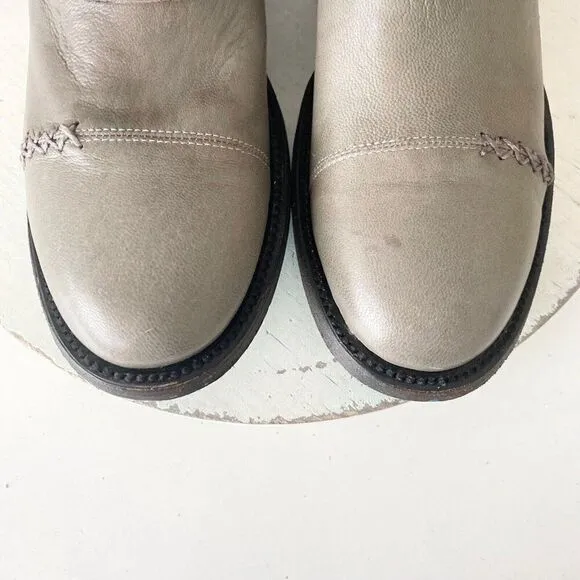 NEW Lane DUSTOFF Moto Boots Womens 8.5 Gray Leather Cowboy Casual Western Wear