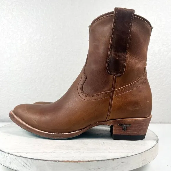 NEW Lane PLAIN JANE Womens Cowboy Bootie 7.5 Short Western Brown Cowgirl Boots