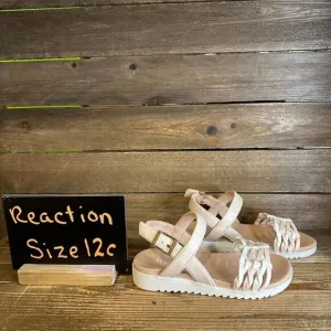 New Little Kids Kenneth‎ Cole Reaction Lotus Oaklee Strappy Leather Sandals 12 C