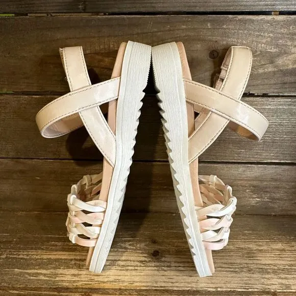 New Little Kids Kenneth‎ Cole Reaction Lotus Oaklee Strappy Leather Sandals 12 C