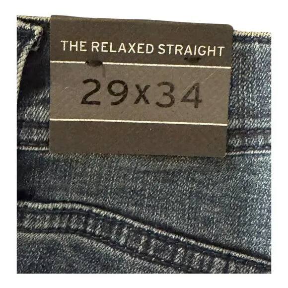 NEW Liverpool Men's Relaxed Straight Jeans 29x34 Medium Wash Blue Denim NWT