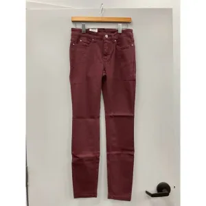 NEW MAC berry dream skinny cotton stretch jeans in berry
