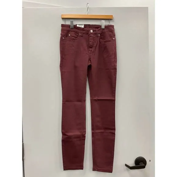 NEW MAC berry dream skinny cotton stretch jeans in berry