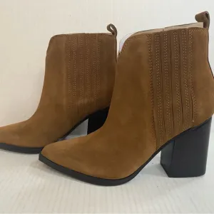 New Marc Fisher Womens Maree Stretch Ankle Boots leather/suede