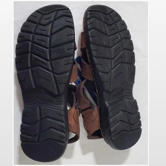 New Men Brown Fisherman Sandals Hiking Shoes Dr. Scholls Size 10