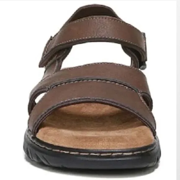 New Men Brown Fisherman Sandals Hiking Shoes Dr. Scholls Size 10