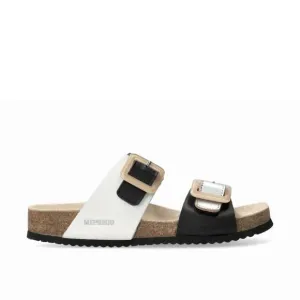 NEW MEPHISTO women's madison lucite buckle slide sandal in black closeouts