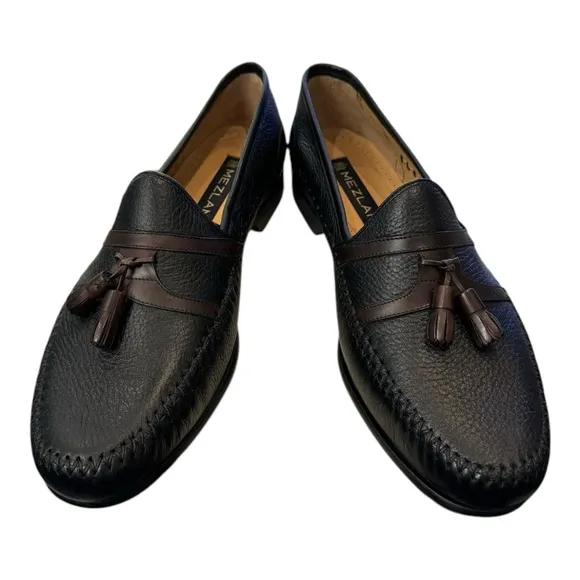 New Mezlan Sierra Black Brown Men's Leather Slip-on Loafers 13  13M