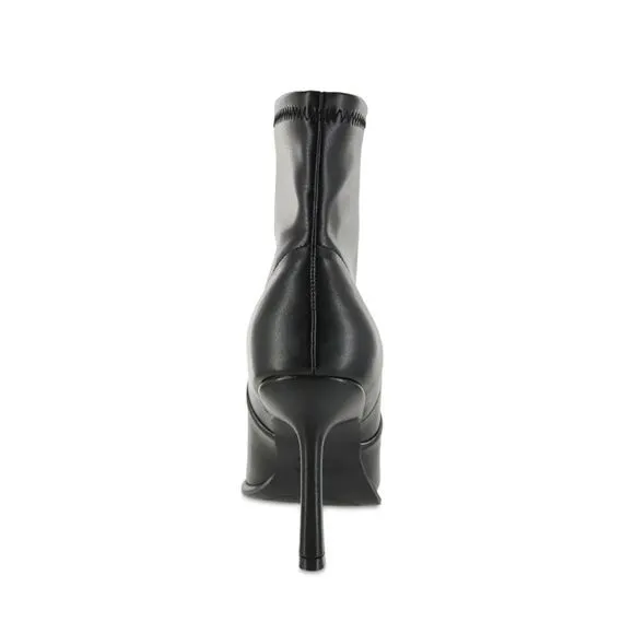 New Mia BARBARA BLACK STRETCH bootie kitten heel boots 10