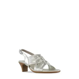 NEW MUNRO marianna slingback sandal in metallic leather