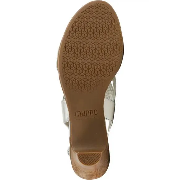 NEW MUNRO marianna slingback sandal in metallic leather